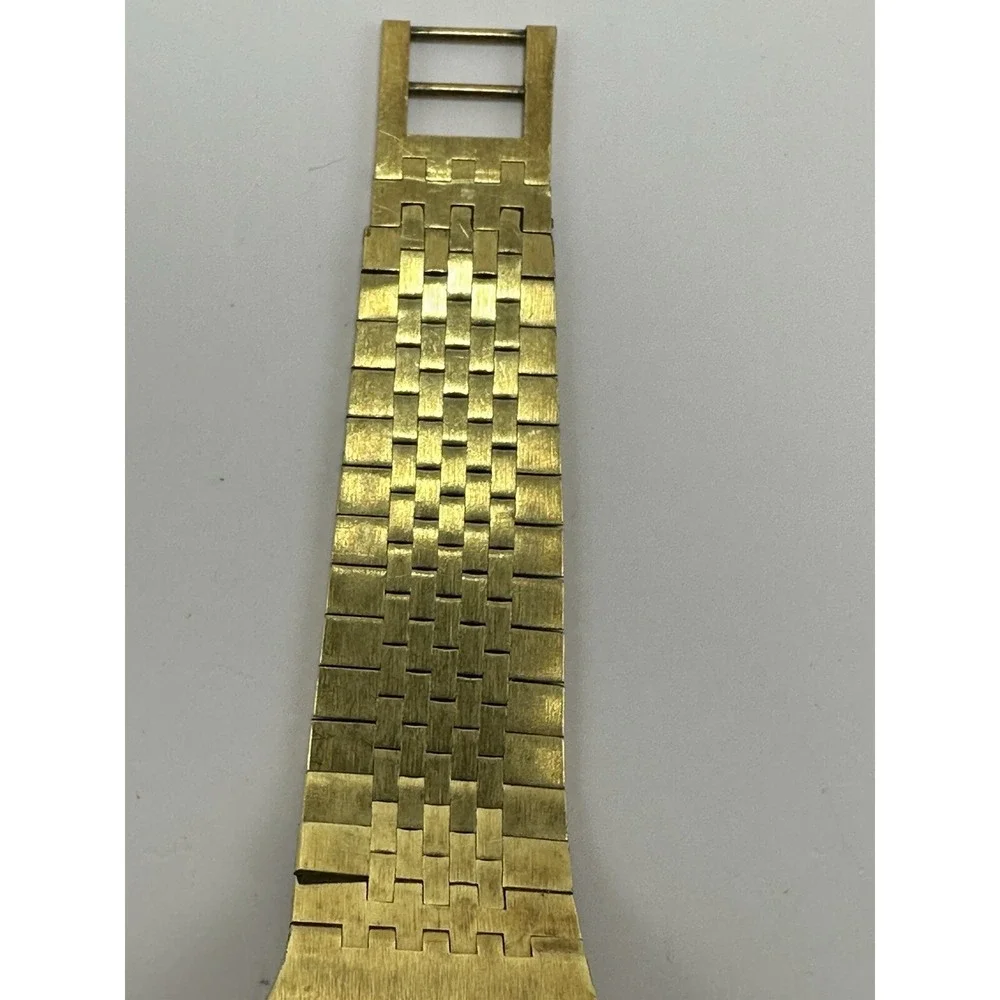 Titus Pierre‎ Vallee Mens Tank Watch Manual Wind Works Swiss Made Gold Tone B20